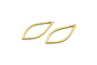 Brass Drop Connector, 100 Raw Brass Drop Connectors (22x9x0.80mm) A6510