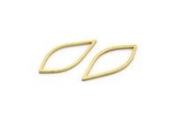 Brass Drop Connector, 100 Raw Brass Drop Connectors (22x9x0.80mm) A6510