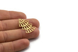 Brass Triangle Charm, 4 Raw Brass Triangle Charms, Findings (31x20x0.60mm) A6537