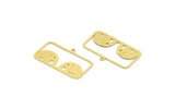 Brass Elephant Charm, 8 Raw Brass Elephant Shaped Charms With 1 Loop (18x30.5x0.60mm) A6663