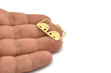 Brass Elephant Charm, 8 Raw Brass Elephant Shaped Charms With 1 Loop (18x30.5x0.60mm) A6663