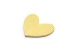 Brass Heart Blank, 12 Raw Brass Heart Blanks, Stamping Blanks (15x13x1mm) A6545