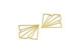 Brass Diamond Charm, 10 Raw Brass Diamond Shaped Charms With 1 Loop, Pendant Findings (38x37x0.60mm) A6655