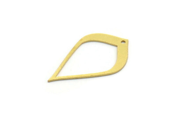 Brass Drop Charm, 24 Raw Brass Drop Charms With 1 Hole, Earrings, Findings (27x16x0.60mm) A6713