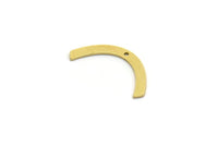Brass Charm, 50 Raw Brass, Brass Pendants, Charm Pendants, U Shaped Charms, Brass Semi Circle Charms With 1 Hole (19x2x0.60mm) A6768