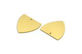 Brass Triangle Charm, 6 Raw Brass Triangle Shaped Charms With 1 Hole (19x19x0.60mm) A6729