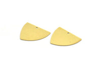Brass Triangle Charm, 6 Raw Brass Triangle Shaped Charms With 1 Hole (18x22x0.60mm) A6715