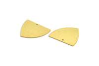 Brass Triangle Charm, 6 Raw Brass Triangle Shaped Charms With 1 Hole (18x22x0.60mm) A6715