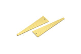 Brass Triangle Charm, 12 Raw Brass Triangle Shaped Charms With 1 Hole (31x8x0.60mm) A6714