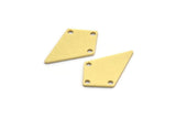 Brass Diamond Charm, 24 Raw Brass Diamond Charms With 3 Holes, Connectors (18x12x0.60mm) A6749