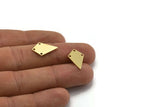 Brass Diamond Charm, 24 Raw Brass Diamond Charms With 3 Holes, Connectors (18x12x0.60mm) A6749