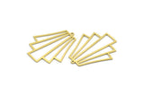 Brass Diamond Charm, 4 Raw Brass Diamond Shaped Charms With 1 Loop, Pendant Findings (35x29x0.60mm) A6771