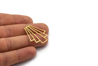 Brass Diamond Charm, 4 Raw Brass Diamond Shaped Charms With 1 Loop, Pendant Findings (35x29x0.60mm) A6771