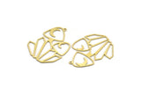Brass Mushroom Charm, 4 Raw Brass Mushroom Charms With 1 Loop, Charm Pendants (37x29x0.60mm) A6745