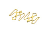 Brass Eagle Charm, 4 Raw Brass Eagle Shaped Charms With 1 Loop, Bird Charms, Findings (30x25x0.60mm) A6711