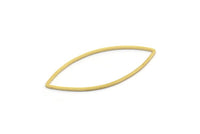 Brass Marquise Ring, 24 Raw Brass Marquise Charms, Connector, Findings (41x17x0.80mm) BS 1167