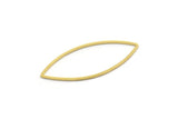 Brass Marquise Ring, 24 Raw Brass Marquise Charms, Connector, Findings (41x17x0.80mm) BS 1167