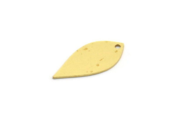 Brass Drop Charm, 12 Raw Brass Drop Charms With 1 Hole, Earrings, Findings (22x10.5x0.60mm) SMP0004