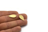 Brass Drop Charm, 12 Raw Brass Drop Charms With 1 Hole, Earrings, Findings (22x10.5x0.60mm) SMP0004