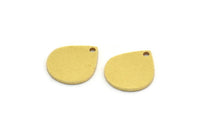 Brass Drop Charm, 24 Raw Brass Drop Charms With 1 Hole, Earring Findings (13x12x0.80mm) SMP0010