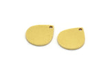 Brass Drop Charm, 24 Raw Brass Drop Charms With 1 Hole, Earring Findings (13x12x0.80mm) SMP0010