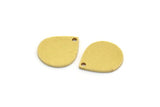 Brass Drop Charm, 24 Raw Brass Drop Charms With 1 Hole, Earring Findings (13x12x0.80mm) SMP0010