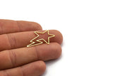 Brass Star Blank, 24 Raw Brass Comet Blanks, Lightning Findings, Stamping (34x20x0.80mm) SMP0056