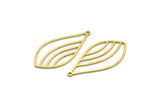 Brass Drop Charm, 24 Raw Brass Drop Shaped Charms With 1 Loop, Findings (33x16x0.60mm) SMP0069