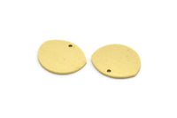Brass D Shaped Charm, 12 Raw Brass D Shaped Charms With 1 Hole, Earrings, Findings (13x15x0.80mm) SMP0087
