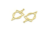Brass Round Charm, 24 Raw Brass Triangle Charms With 1 Loop, Findings (28x15x0.60mm) SMP0092