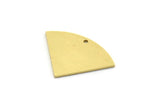 Brass Slice Charm, 10 Raw Brass Slice Shapes Charms With 1 Hole, Charm Findings (17.5x24x0.80mm) SMP0098