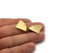 Brass Slice Charm, 10 Raw Brass Slice Shapes Charms With 1 Hole, Charm Findings (17.5x24x0.80mm) SMP0098