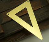 Brass Triangle Pendant, 10 Raw Brass Triangle Pendant (50x33mm)