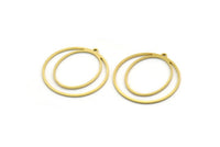 Brass Geometric Charm, 12 Raw Brass Round Charms With 1 Loop, Findings (30x28x0.80mm) SMP0101 A3009