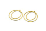 Brass Geometric Charm, 12 Raw Brass Round Charms With 1 Loop, Findings (30x28x0.80mm) SMP0101 A3009