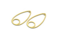 Brass Drop Charm, 24 Raw Brass Drop Shaped Charms With 1 Hole, Earrings, Findings (30x16x0.80mm) SMP0107