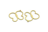 Brass Butterfly Charm, 24 Raw Brass Butterfly Charms With 1 Loop, Earring Findings (30x23x0.80mm) SMP0112