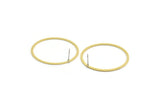 Brass Circle Earring, 8 Raw Brass Circle Stud Earrings (38x1.5x0.80mm) A6026 A6577