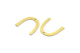 Brass Charm, 24 Raw Brass, Brass Pendants, Charm Pendants, U Shaped Charms, Brass Semi Circle Charms With 1 Hole (20.5x3x0.60mm) A6574