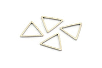 Gümüş Üçgen Charm, 50 Antik Gümüş Kaplamalı Pirinç Açık Üçgen Yüzük Charm (15x0,90 mm) Bs 1024