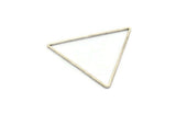 Silver Triangle Charm, 8 Antique Silver Plated Brass Triangle Rings, Findings (44x39x1mm) D993 H0961