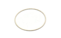 57mm Circle Connectors - 6 Antique Silver Plated Brass Circle Connectors (57x1.3x1mm) A6098 H0762
