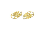 Brass Bird Charm, 10 Raw Brass Owl Shaped Charms With 1 Loop (28x16x0.60mm) A6631