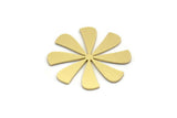 Brass Windrose Blank, 8 Raw Brass Windrose Blanks, Findings (25x23.5x0.60mm) A6718