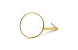 Gold Wire Earring, 4 Gold Plated Brass Earring Wires, Stick Stud Earrings (47x27mm) SY0163