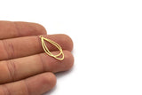 Brass Drop Charm, 8 Raw Brass Drop Shaped Charms With 1 Loop, Findings (29x14x0.60mm) A6698