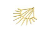 Brass Sun Charm, 4 Raw Brass Sun Charms With 1 Loop, Charm Pendants (40x35x0.60mm) A6721