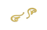 Brass Bird Charm, 12 Raw Brass Bird Shaped Charms With 1 Loop (29x15x0.60mm) A6552
