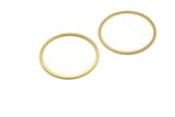 55mm Circle Connectors - 4 Raw Brass Circle Connectors (55x2.5x1mm) A6794