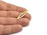 Brass Marquise Ring, 24 Raw Brass Marquise Charms, Connector, Findings (36x7x0.80mm) A6671